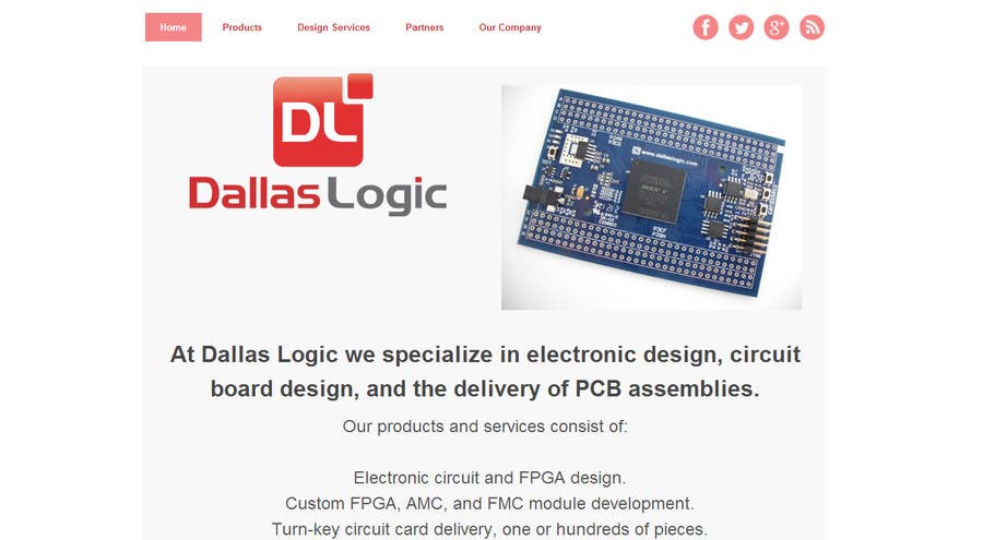 Penyertaan Peraduan #10 untuk                                                 Design a Website Mockup for Dallas Logic Corporation
                                            