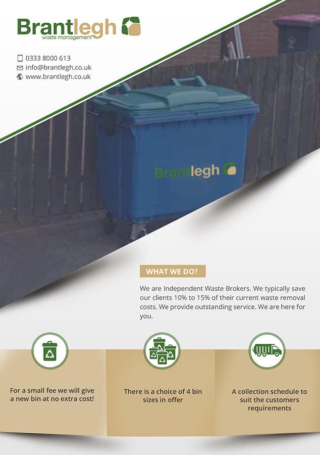 Penyertaan Peraduan #12 untuk                                                 Design a Flyer for a waste collection company
                                            