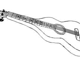 Nro 34 kilpailuun B&amp;W vector sketch drawing of a guitar from photo käyttäjältä Ferbieezra