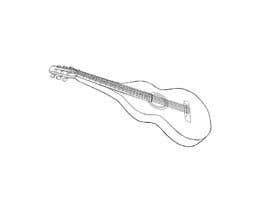 Nro 25 kilpailuun B&amp;W vector sketch drawing of a guitar from photo käyttäjältä CarolinaDV