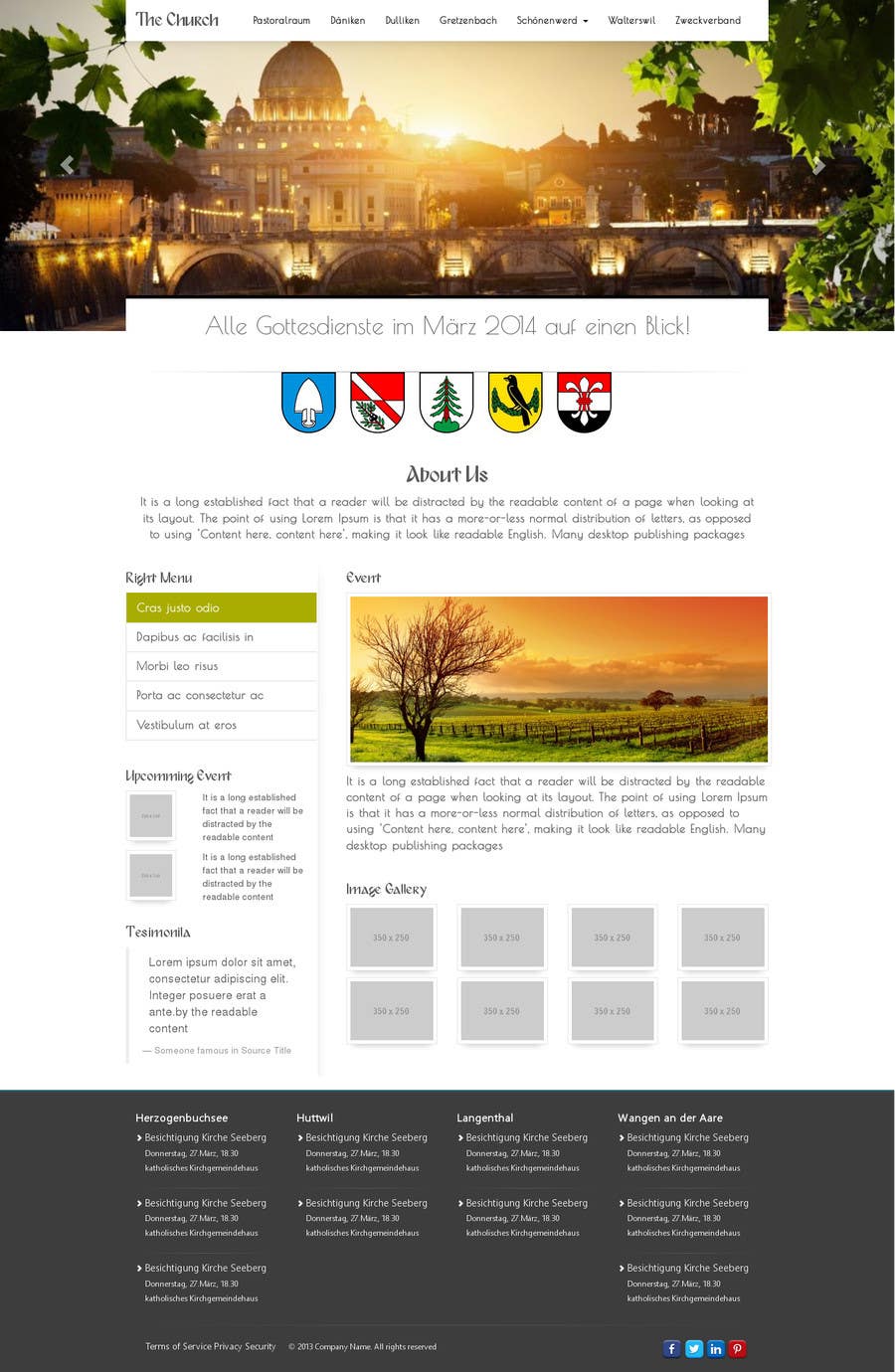
                                                                                                                        Kilpailutyö #                                            38
                                         kilpailussa                                             Responsive webpage design for an exsiting layout (romain catholic church)
                                        