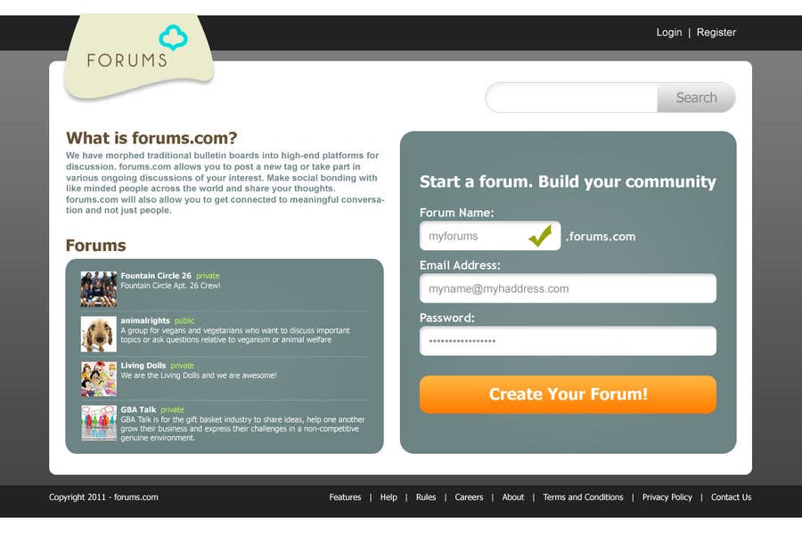 
                                                                                                                        Proposition n°                                            5
                                         du concours                                             Website Design for Forums.com
                                        