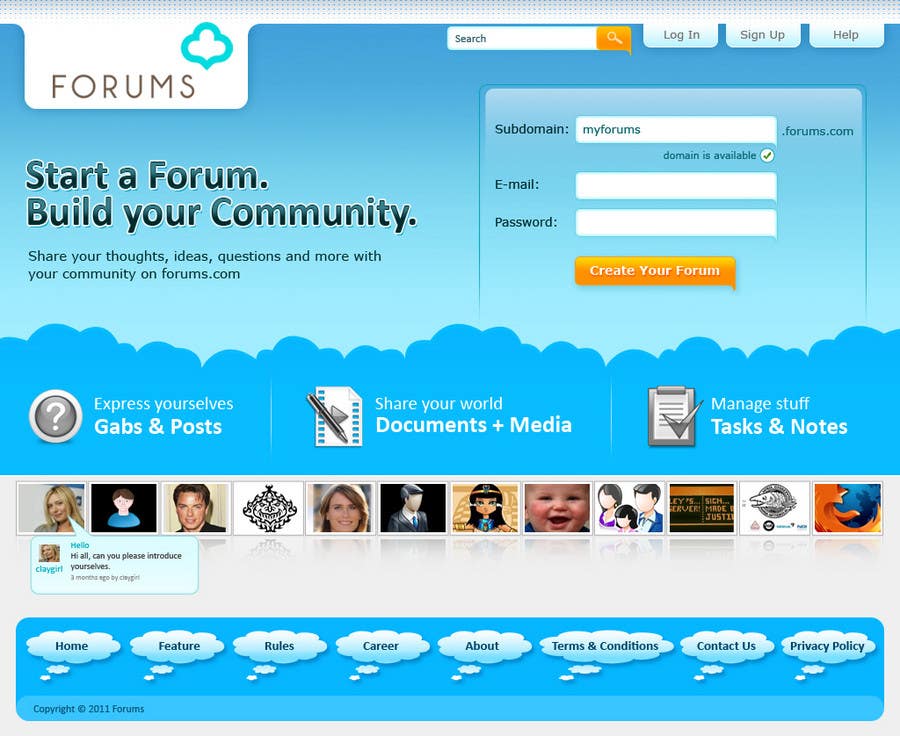 
                                                                                                                        Proposition n°                                            34
                                         du concours                                             Website Design for Forums.com
                                        