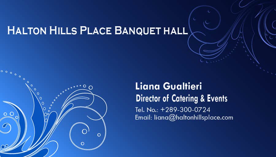 Participación en el concurso Nro.26 para                                                 Design a logo and Business Cards for Halton Hill Banquet and Convention Centre
                                            