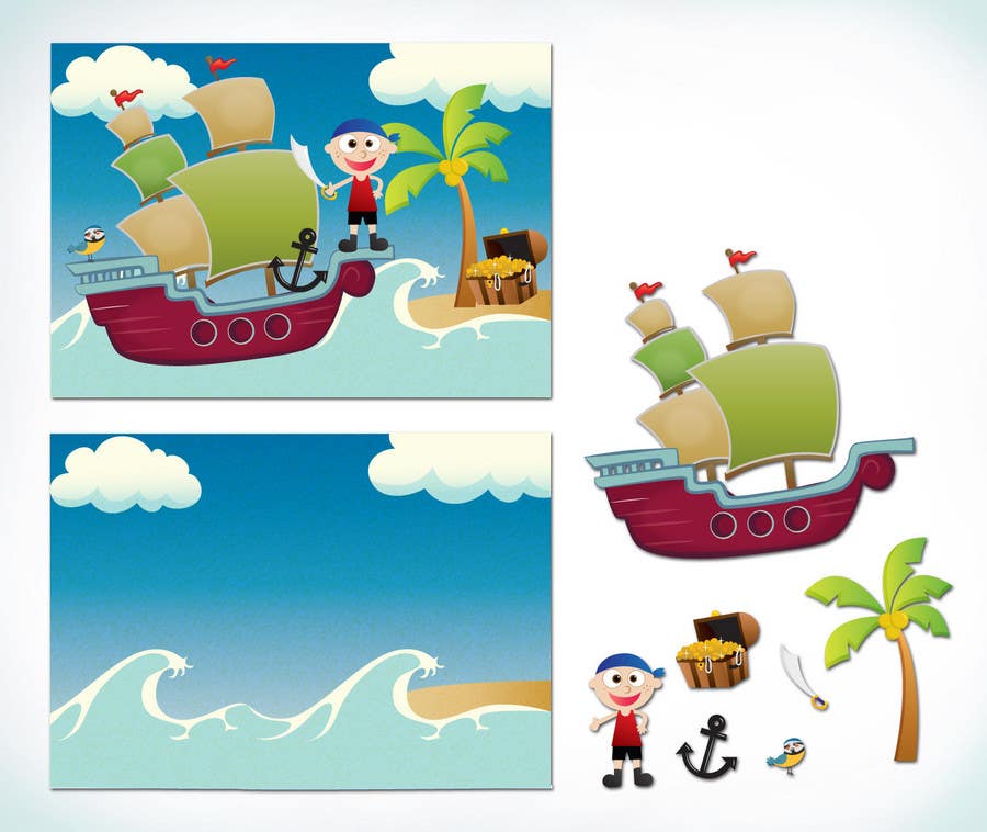 Entri Kontes #42 untuk                                                Kids Puzzle Scenery / Multiple (potentially many) bidders will be selected
                                            