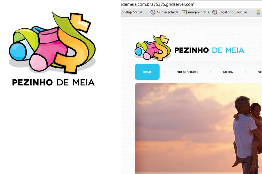 Participación en el concurso Nro.71 para                                                 Logo Design for Pezinho de Meia (Baby Socks in portuguese)
                                            
