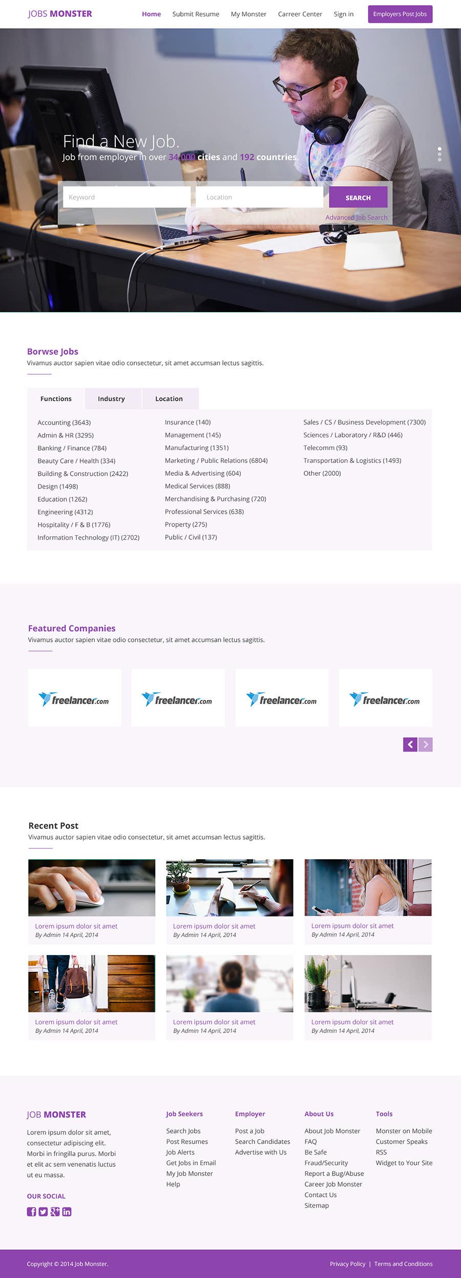 Wasilisho la Shindano #36 la                                                 E@SY - Design a Few Web Pages for Website Mockup for Job Board & FORGET Monster.com
                                            