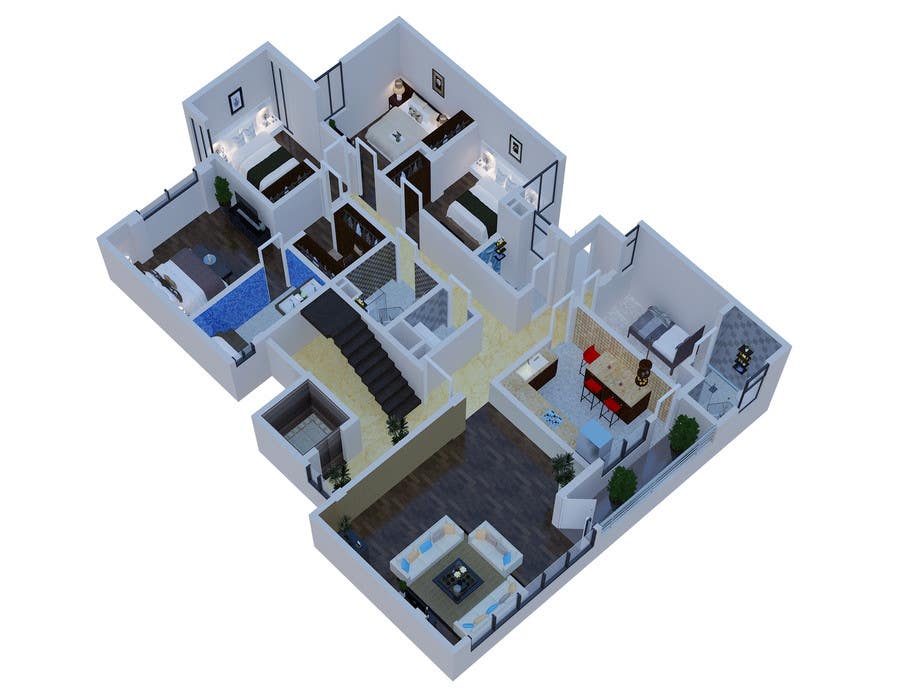 Participación en el concurso Nro.8 para                                                 Apartment unit interior 3d design
                                            