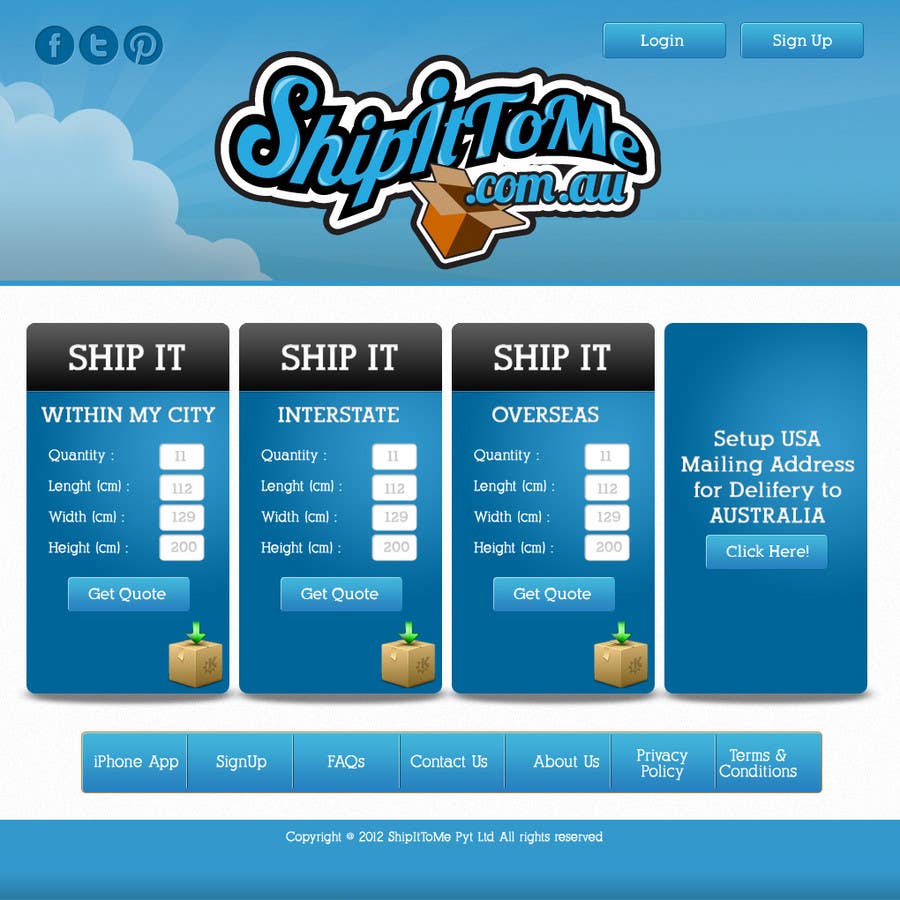 
                                                                                                                        Proposition n°                                            26
                                         du concours                                             Graphic Design for ShipItToMe - Logo, Business Card & HomePage Design
                                        