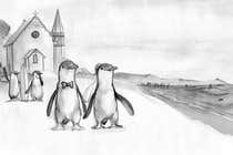 Proposition n° 46 du concours Graphic Design pour Drawing / cartoon for wedding invite with penguins near the surf