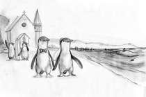 Proposition n° 45 du concours Graphic Design pour Drawing / cartoon for wedding invite with penguins near the surf