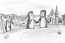 Proposition n° 25 du concours Graphic Design pour Drawing / cartoon for wedding invite with penguins near the surf