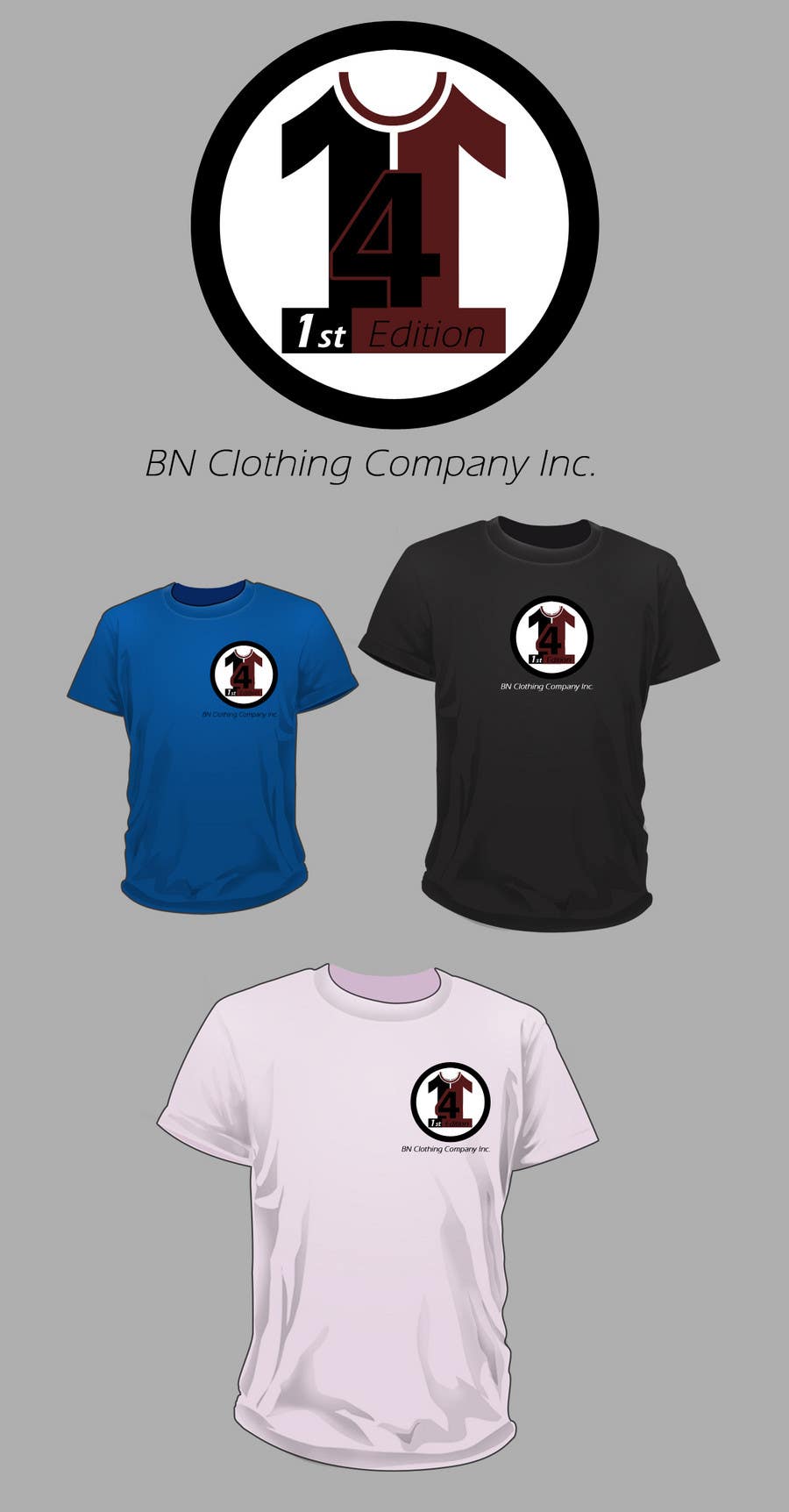 Penyertaan Peraduan #137 untuk                                                 T-shirt Design for The BN Clothing Company Inc.
                                            