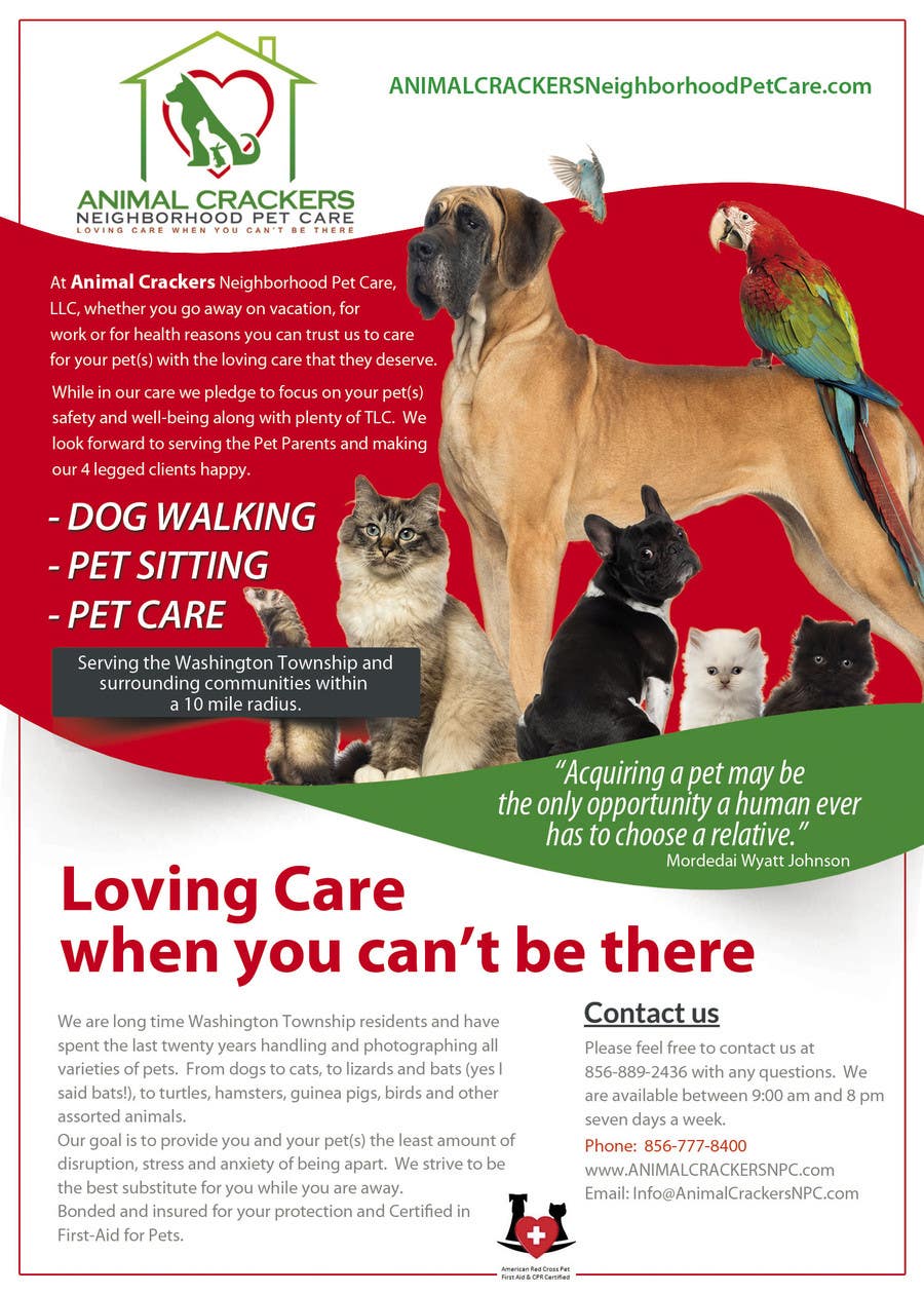 Proposition n°36 du concours                                                 Design a Marketing Brochure / Flyer for a Pet Care Business
                                            