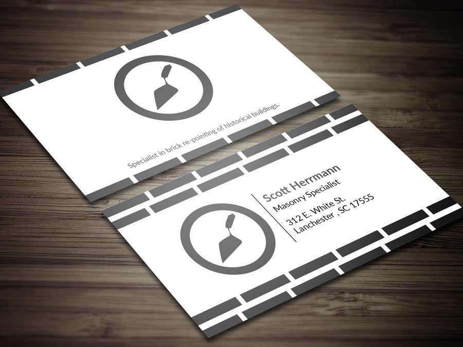 Contest Entry #14 for                                                 Masonry contractor Business Card and logo
                                            