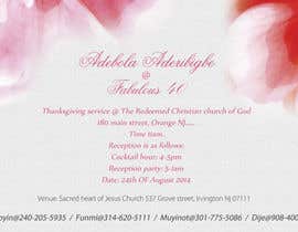 #6 for Design a Flyer for invitation Card for 40 year old party of Adebola Aderibigbe by mthmb