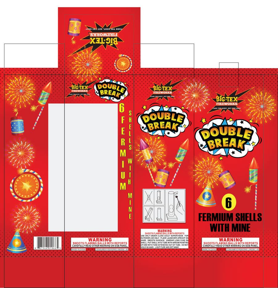 Wettbewerbs Eintrag #12 für                                                 Redesign the graphics for a box of re-loadable artillery shell fireworks
                                            
