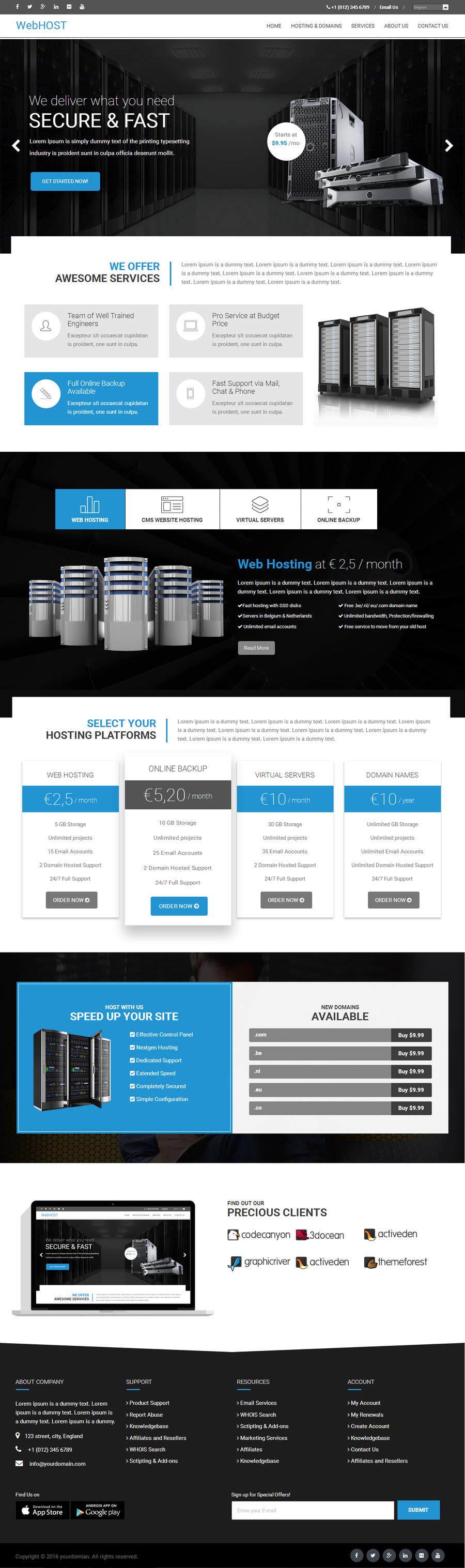 Contest Entry #10 for                                                 Design an IT/hosting company homepage in Visual Composer (WordPress)
                                            