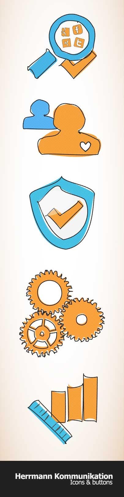 Konkurransebidrag #8 i                                                 Icon or Button Design for Herrmann Kommunikation
                                            