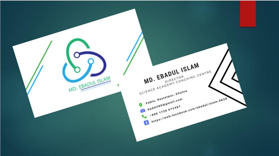 Contest Entry #34 for                                                 Simple and creative Business Card
                                            