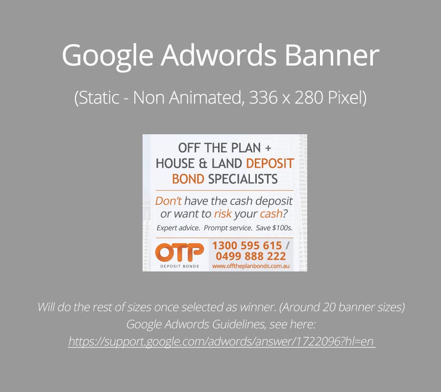 
                                                                                                            Participación en el concurso Nro.                                        7
                                     para                                         Google Display Advertisements
                                    