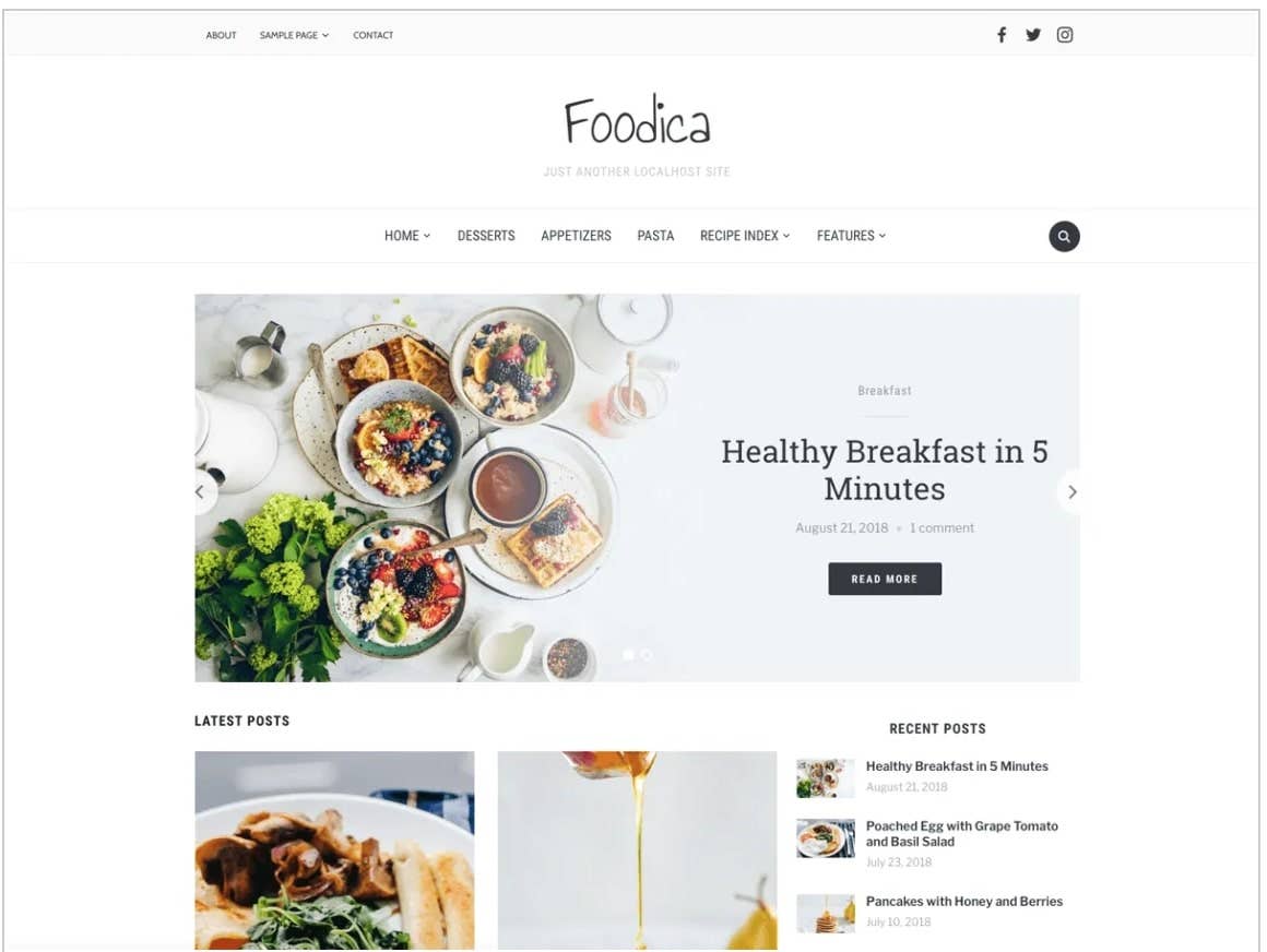 foodica free wordpress theme