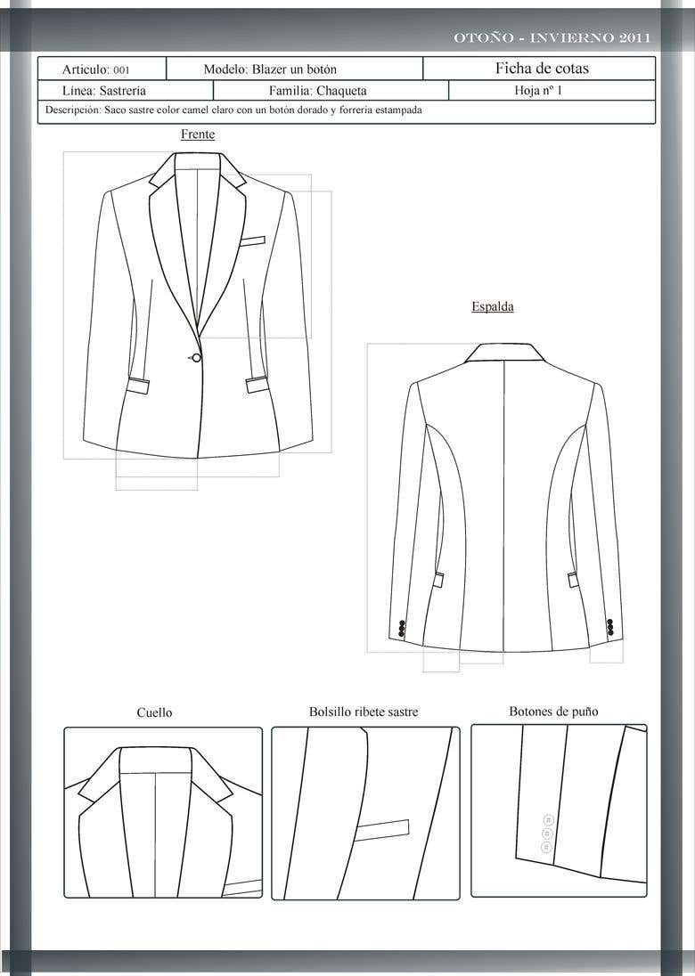 Data sheets fashion design | Freelancer