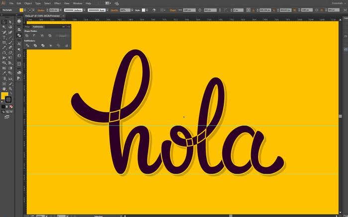 Make your own cursive lettering - Step 7 - adding stroke details