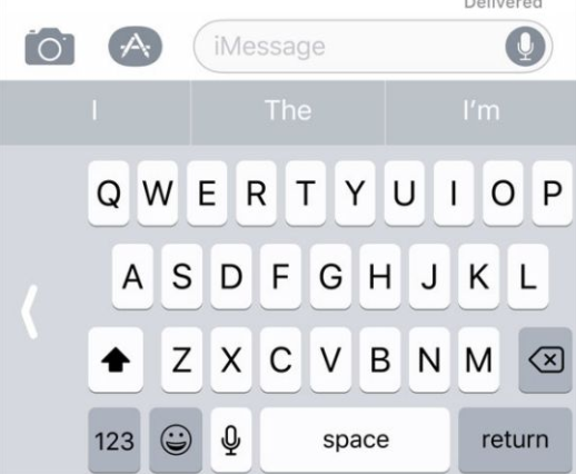 A preview of the one-handed keyboard option
