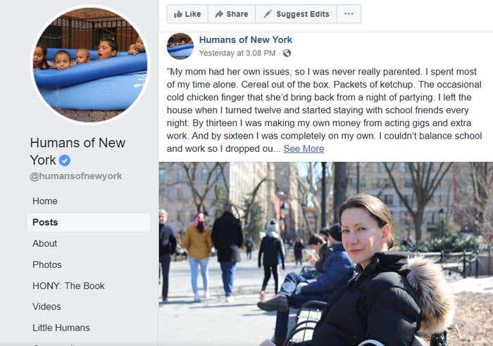 Humans of New York Facebook Page