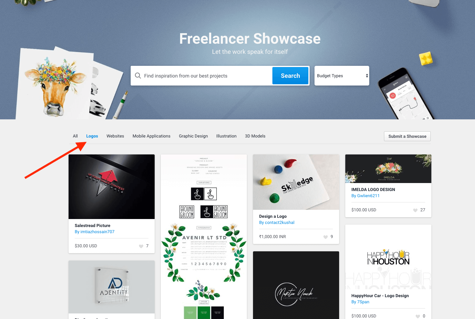 freelancer showcase
