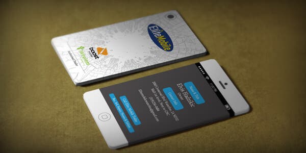 Mobile design for modern business card Ndiwano