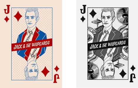 Playing card design for modern business card